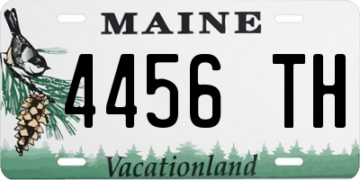 ME license plate 4456TH