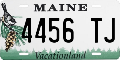 ME license plate 4456TJ