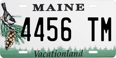 ME license plate 4456TM