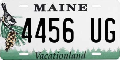 ME license plate 4456UG