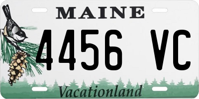 ME license plate 4456VC