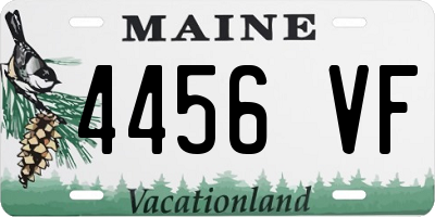ME license plate 4456VF