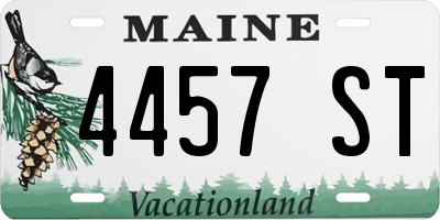 ME license plate 4457ST