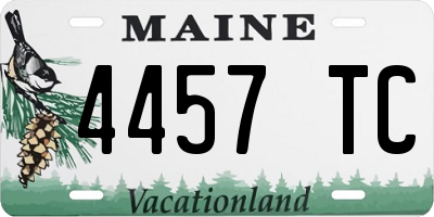 ME license plate 4457TC