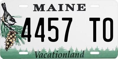 ME license plate 4457TO