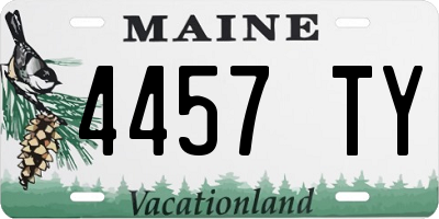 ME license plate 4457TY