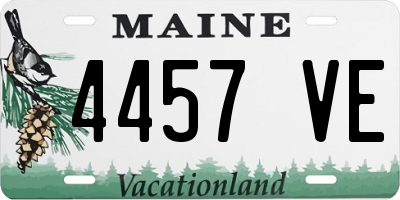 ME license plate 4457VE