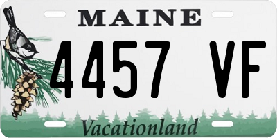 ME license plate 4457VF