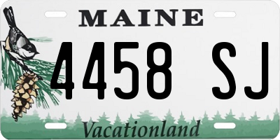 ME license plate 4458SJ