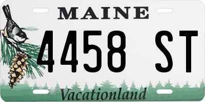 ME license plate 4458ST