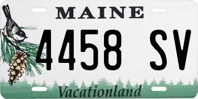 ME license plate 4458SV
