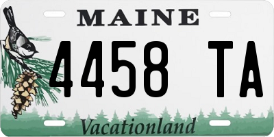 ME license plate 4458TA