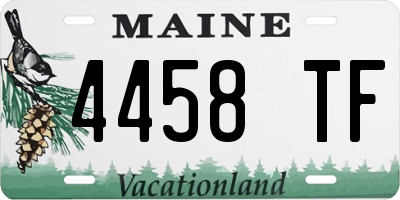 ME license plate 4458TF