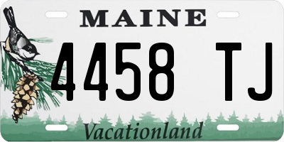 ME license plate 4458TJ