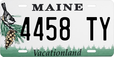 ME license plate 4458TY