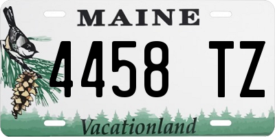 ME license plate 4458TZ