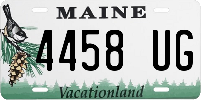 ME license plate 4458UG