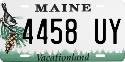 ME license plate 4458UY