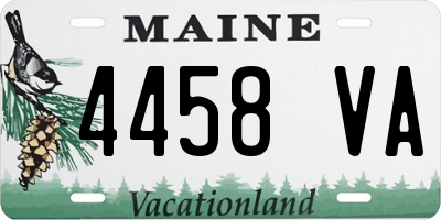ME license plate 4458VA