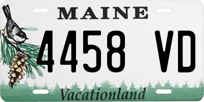 ME license plate 4458VD