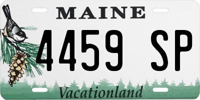 ME license plate 4459SP