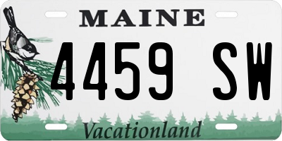 ME license plate 4459SW