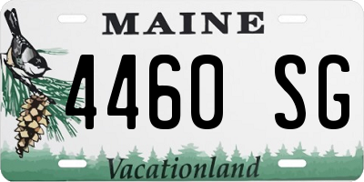 ME license plate 4460SG