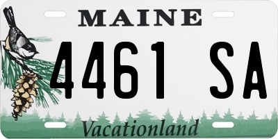 ME license plate 4461SA