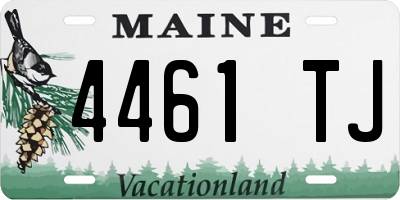 ME license plate 4461TJ