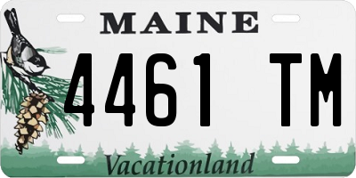 ME license plate 4461TM