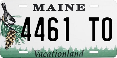 ME license plate 4461TO