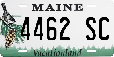 ME license plate 4462SC