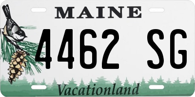 ME license plate 4462SG