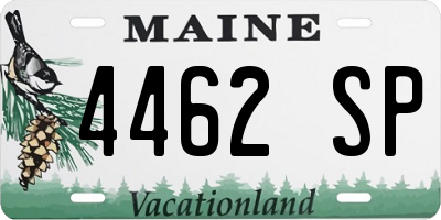 ME license plate 4462SP
