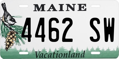 ME license plate 4462SW