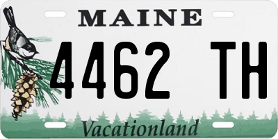 ME license plate 4462TH