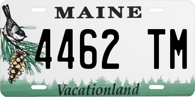ME license plate 4462TM
