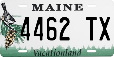 ME license plate 4462TX