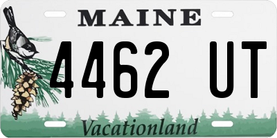 ME license plate 4462UT