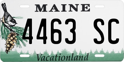 ME license plate 4463SC
