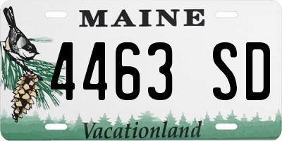 ME license plate 4463SD