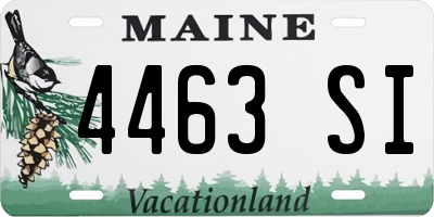 ME license plate 4463SI