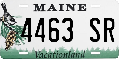 ME license plate 4463SR