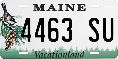 ME license plate 4463SU