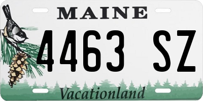 ME license plate 4463SZ