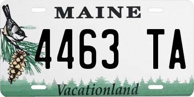 ME license plate 4463TA