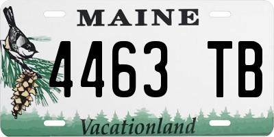 ME license plate 4463TB