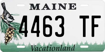 ME license plate 4463TF