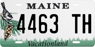 ME license plate 4463TH