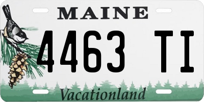 ME license plate 4463TI